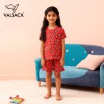 GK006-Kids Girls T -Shirt &  Frill Shorts