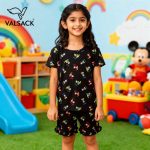 GK003-Kids Girls T -Shirt &  Frill Shorts