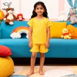 GK005-Kids Girls T -Shirt &  Frill Shorts