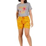 1028NS-Grey With Yellow Night Suits