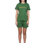 1029NS-Full Bottle Green Color Night Suits