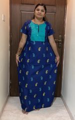 0A1535PN-Traditional Ink Blue Pranjul Nighty - Image 2