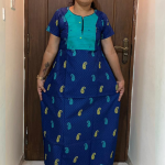 0A1535PN-Traditional Ink Blue Pranjul Nighty