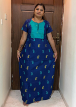 0A1535PN-Traditional Ink Blue Pranjul Nighty