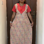 0A1511PN-Vibrant Multi-Color Print Pranjul Nighty