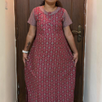 0A1536PN-Multi Color Star Pattern Pranjul Nighty