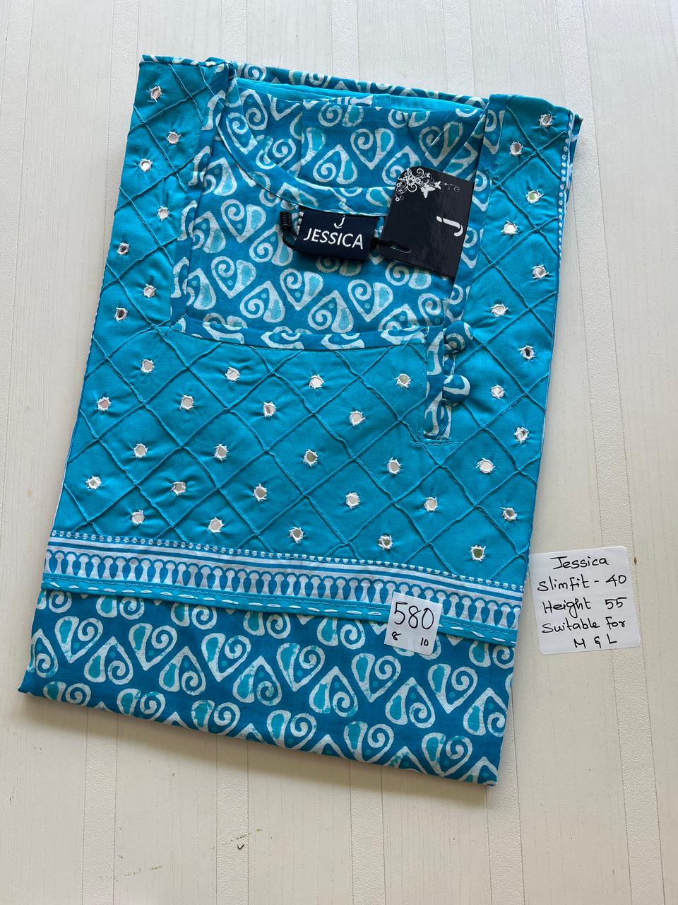 Blue jhumca Slimfit Jessica