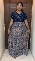 1508PN-Modern Double Design Pranjul Nighty - Image 2