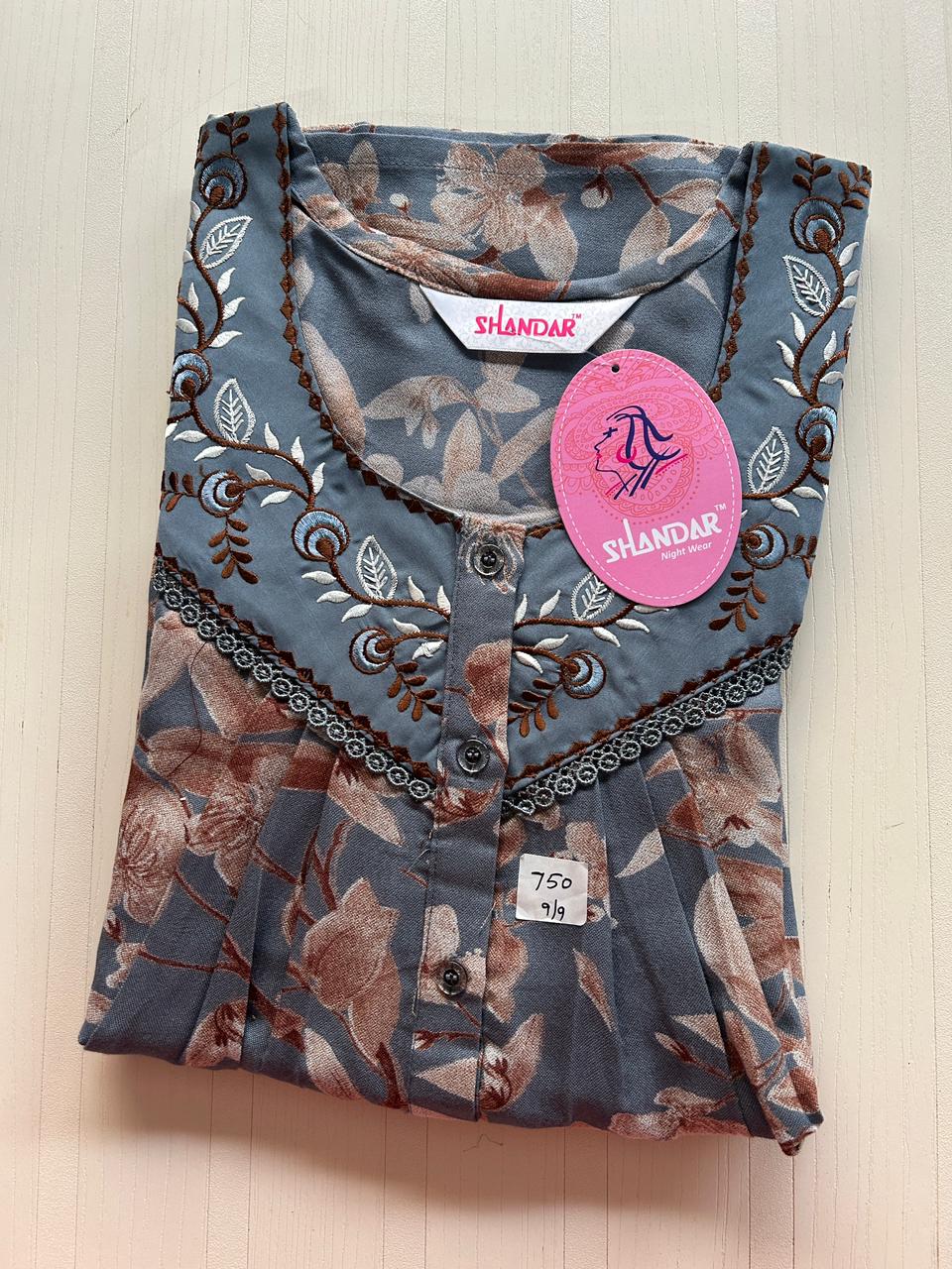 WhatsApp Image 2025-11-27 at 4.55.24 PM SS132-Shandar Spun Nighty - Image 1