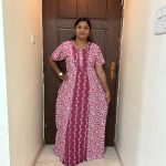 0A1519PN-Chic-Mehanta Dual Pattern Pranjul Nighty