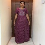 0A1507PN-Charming Magenta Pranjul Nighty