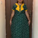 0A1510PN-Dark Green Dot Pattern Pranjul Nighty