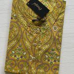 1506PN-Elegant mustard yellow pranjul nighty