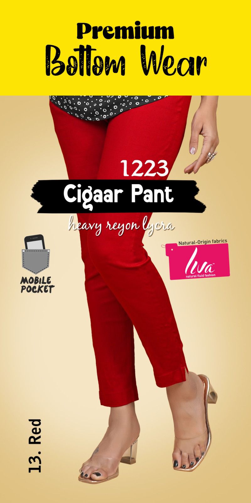 red CP004-Cigaar Pant Offer Sale - Image 1