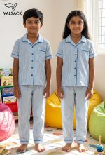 UK004-Kids Unisex Open Collar Night Suit