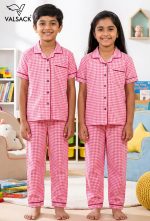 UK002-Kids Unisex Open Collar Night Suit