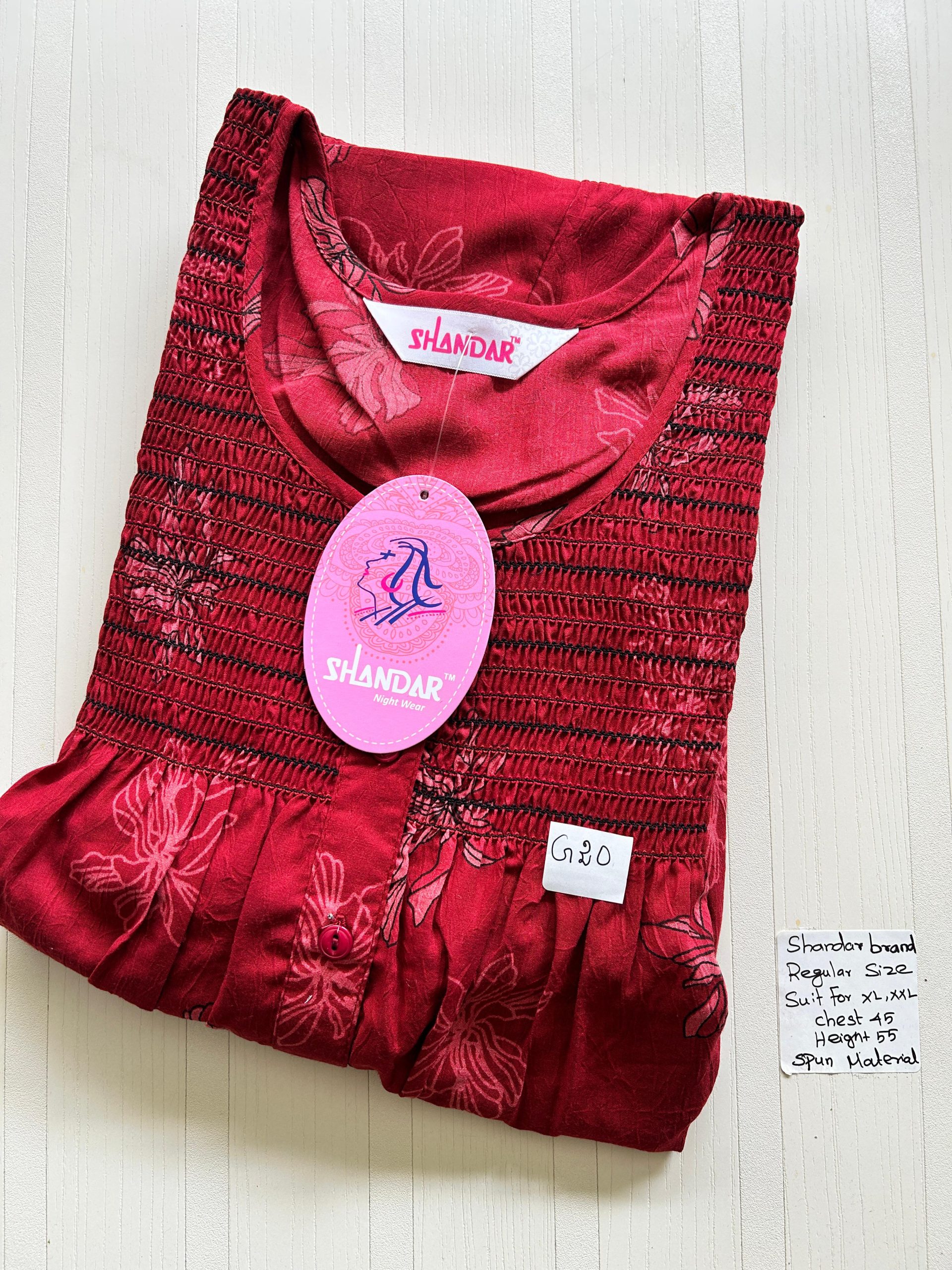 IMG-20260128-WA0053 00ASSF-045-SHANDAR FREE SIZE NIGHTY - Image 1