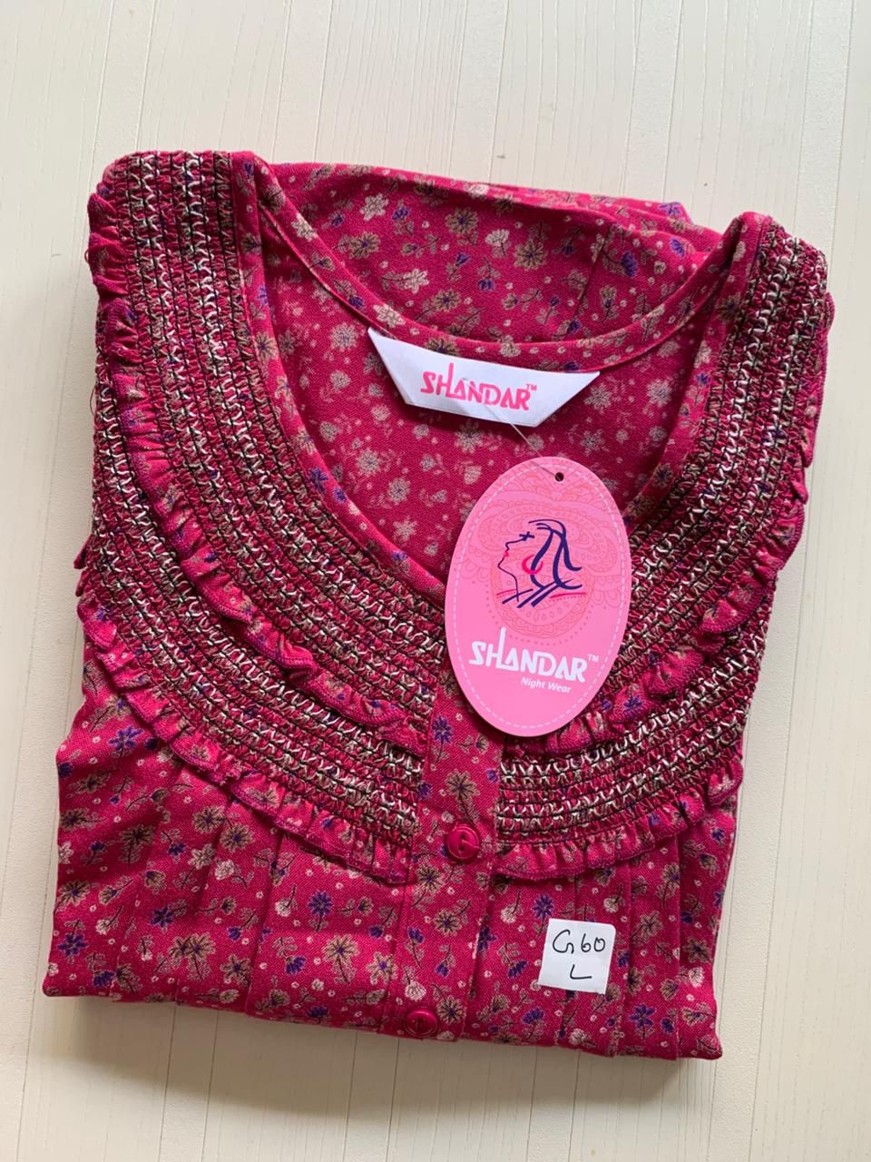 WhatsApp Image 2026-01-08 at 3.00.47 PM (2) 00ASSF-005-SHANDAR FREE SIZE NIGHTY - Image 1