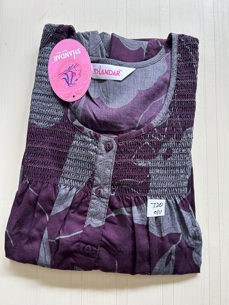 WhatsApp Image 2026-01-08 at 3.00.49 PM (2) 00ASSF-014-SHANDAR FREE SIZE NIGHTY - Image 1