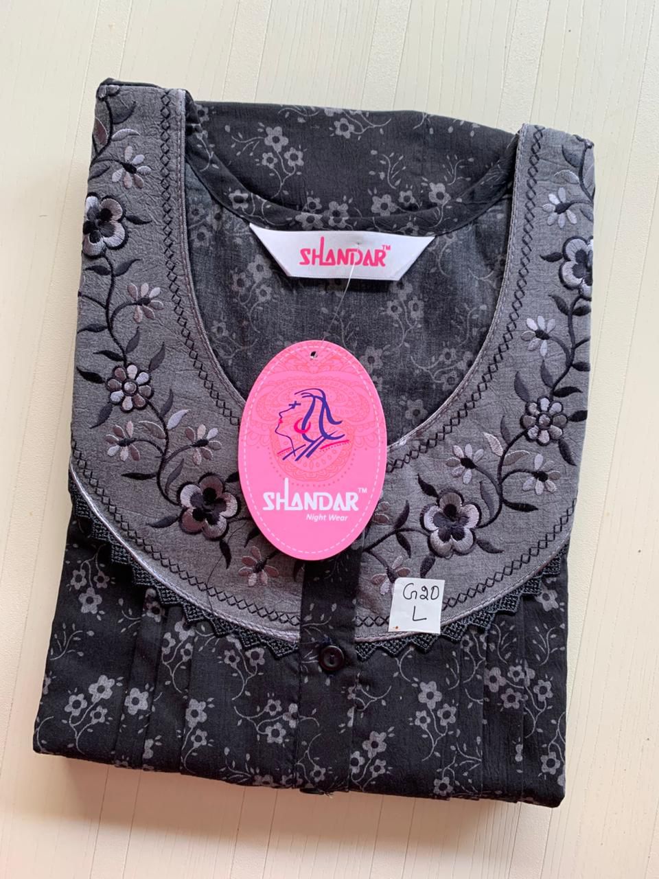 WhatsApp Image 2026-01-08 at 3.00.52 PM (2) 00ASSF-024-SHANDAR FREE SIZE NIGHTY - Image 1