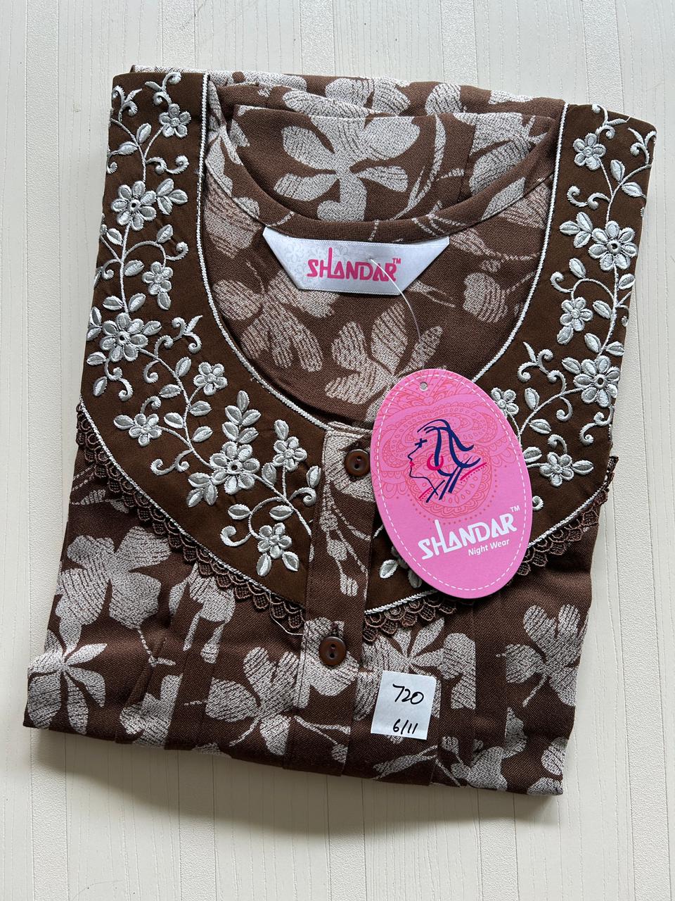 WhatsApp Image 2026-01-08 at 3.00.54 PM (1) 00ASSF-030-SHANDAR FREE SIZE NIGHTY - Image 1