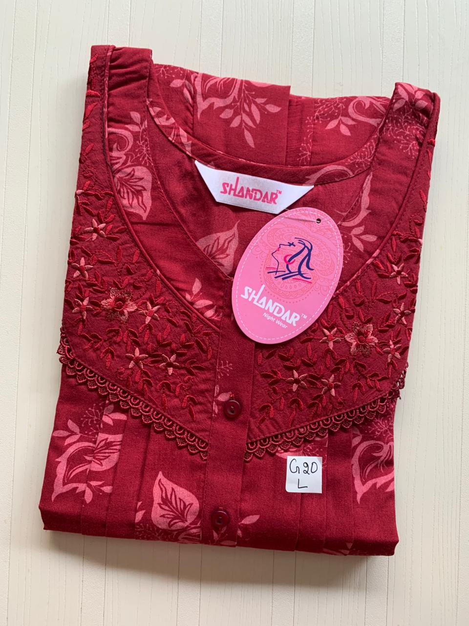 WhatsApp Image 2026-01-08 at 3.00.56 PM 00ASSF-034-SHANDAR FREE SIZE NIGHTY - Image 1