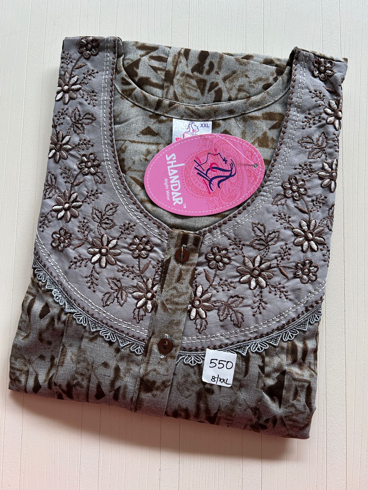 WhatsApp Image 2026-01-08 at 3.23.10 PM 00ASSXXL-014-SHANDAR XXL NIGHTY - Image 1