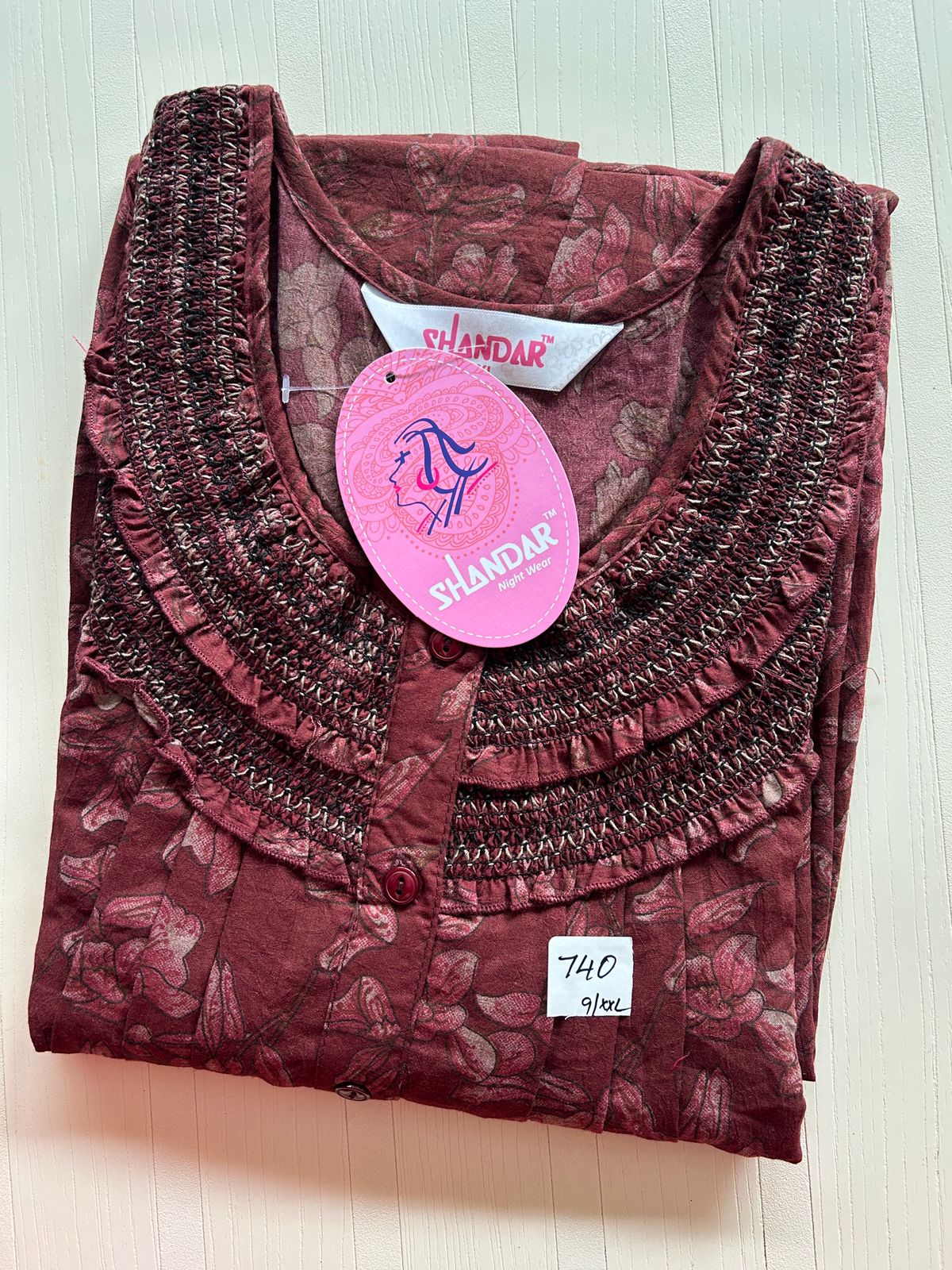 WhatsApp Image 2026-01-08 at 3.23.12 PM 00ASSXXL-007-SHANDAR XXL NIGHTY - Image 1