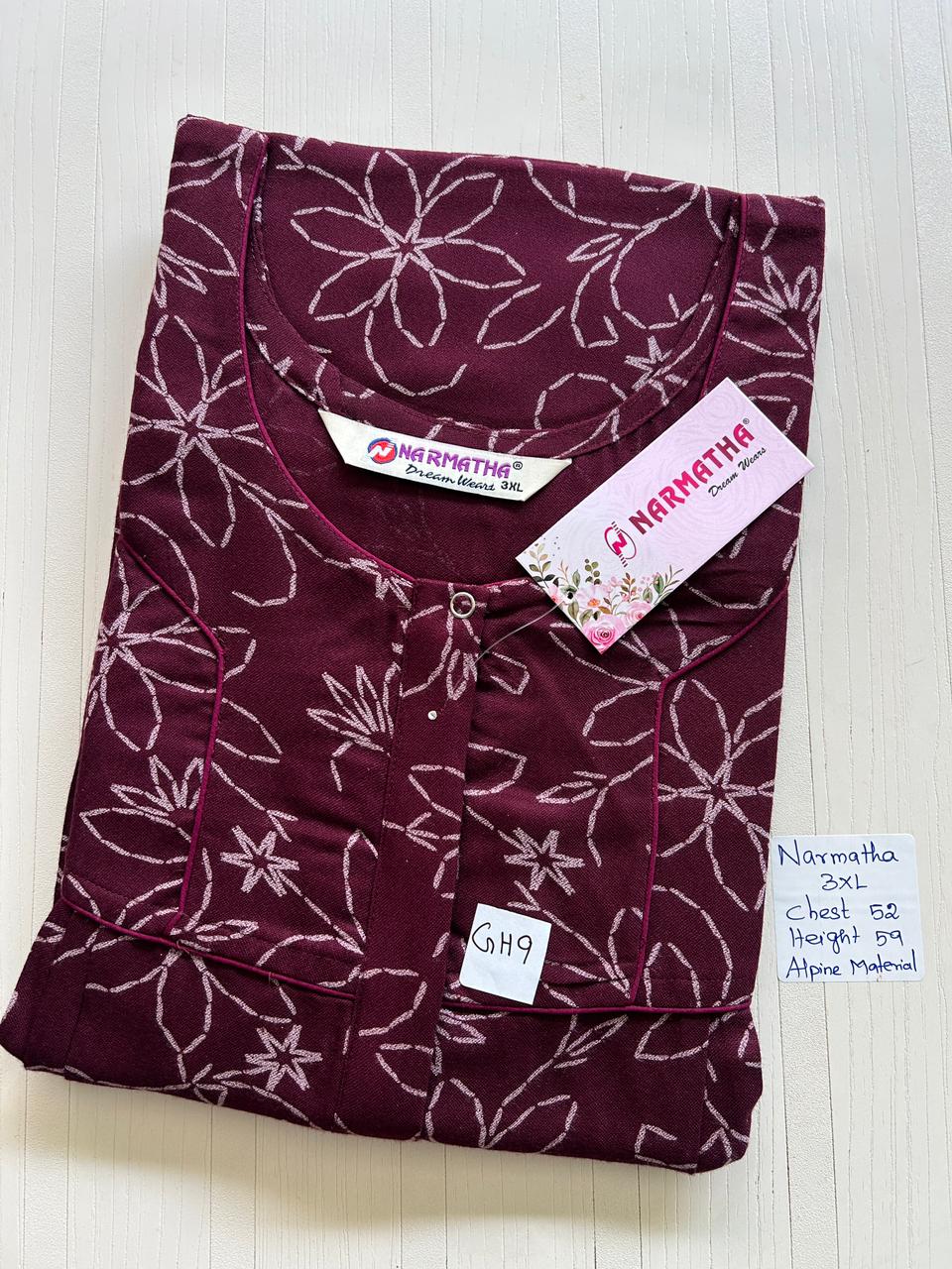 WhatsApp Image 2026-01-14 at 12.35.30 PM (2) NS010-Narmadha Brand Nighty - Image 1