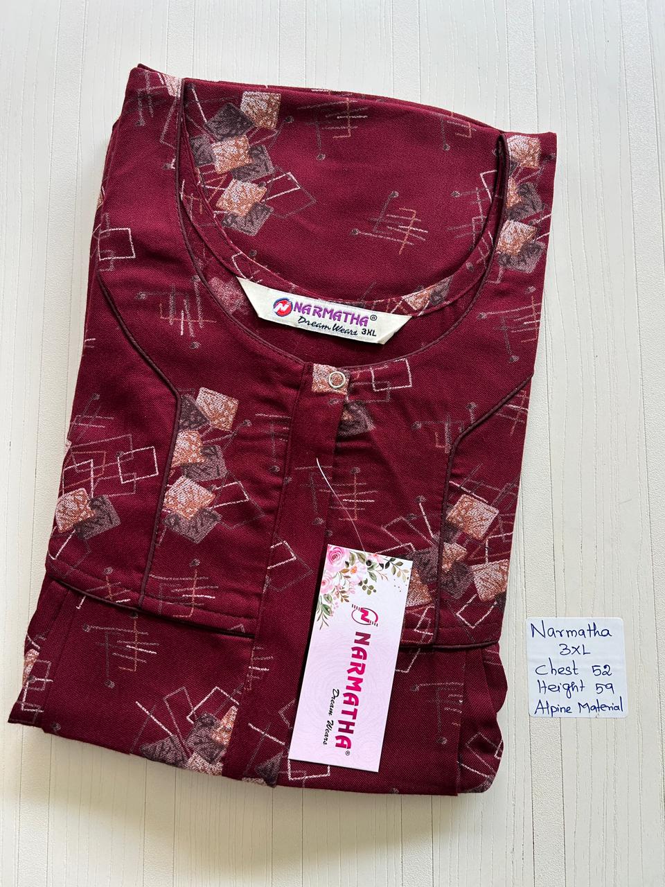 WhatsApp Image 2026-01-14 at 12.35.39 PM (1) NS025-Narmadha Brand Nighty - Image 1