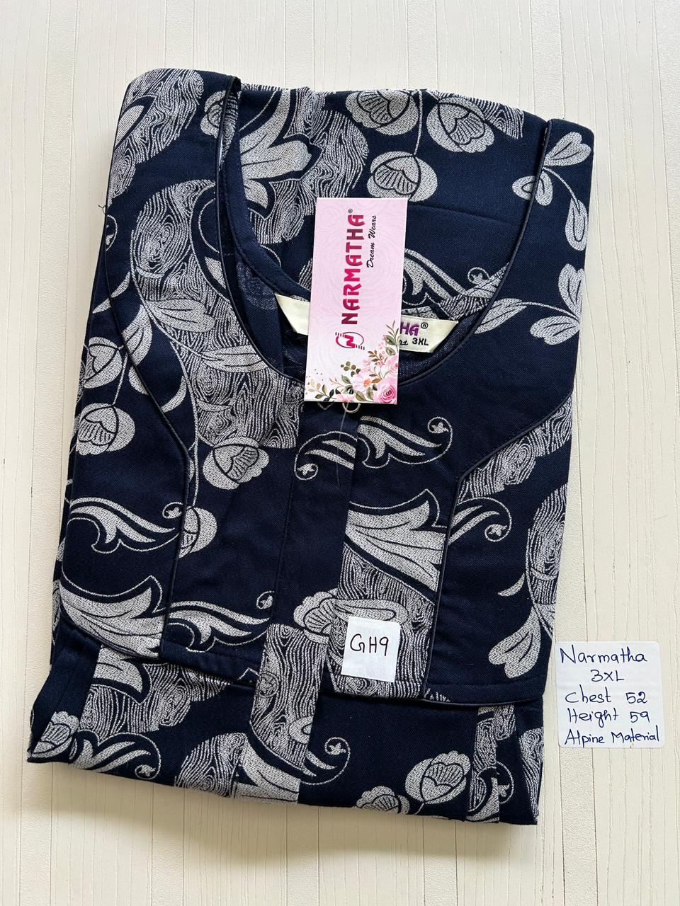 WhatsApp Image 2026-01-14 at 12.35.40 PM (1) NS027-Narmadha Brand Nighty - Image 1