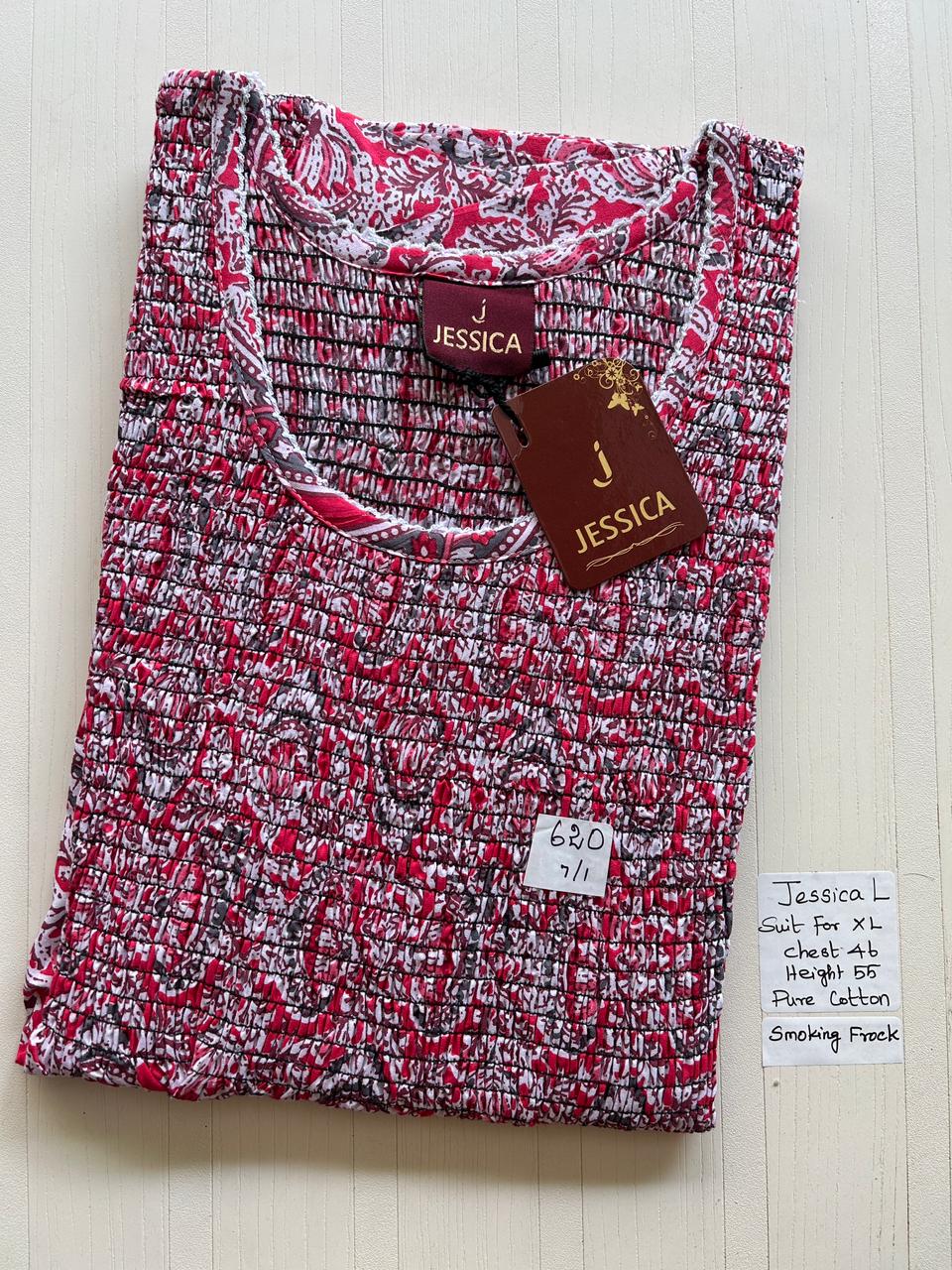 WhatsApp Image 2026-01-17 at 1.54.10 PM (1) 0044JL-Jessica Smoking Frock Nighty - Image 1