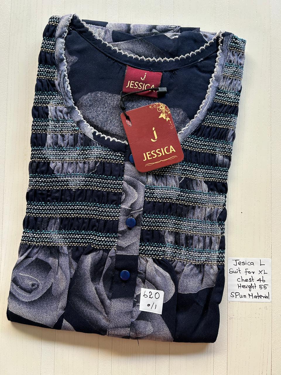 WhatsApp Image 2026-01-17 at 5.09.22 PM 0137JL-Jessica Spun Pleats Nighty - Image 1