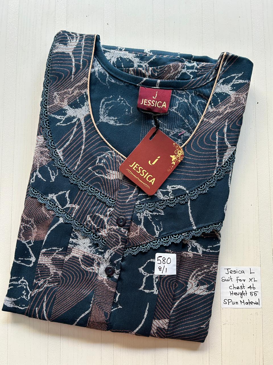 WhatsApp Image 2026-01-17 at 5.09.48 PM (1) 0174JL-Jessica Spun Pleats Nighty - Under 599 - Image 1