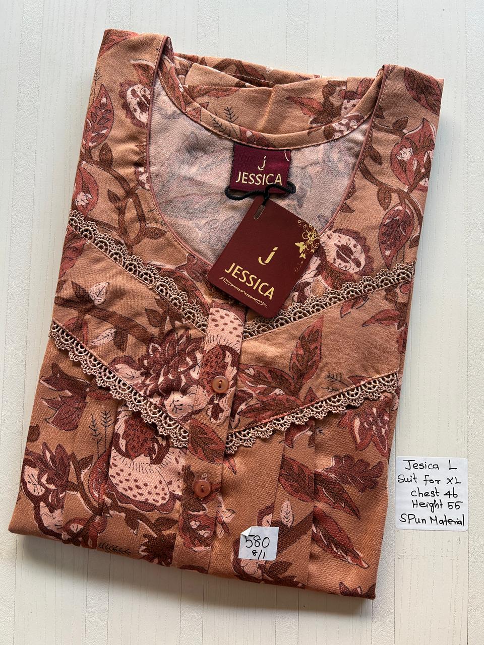 WhatsApp Image 2026-01-17 at 5.09.52 PM (1) 0189JL-Jessica Spun Pleats Nighty - Under 599 - Image 1