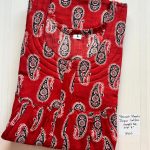 PPZ001-Peacock Pleats Jaipur Cotton Zip Nighty