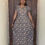 PJC022-Peacock feeding frock Puff sleeve