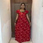 PPZ101-Peacock Height Puff Sleeve Nighty