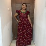 PPZ102-Peacock Height Puff Sleeve Nighty