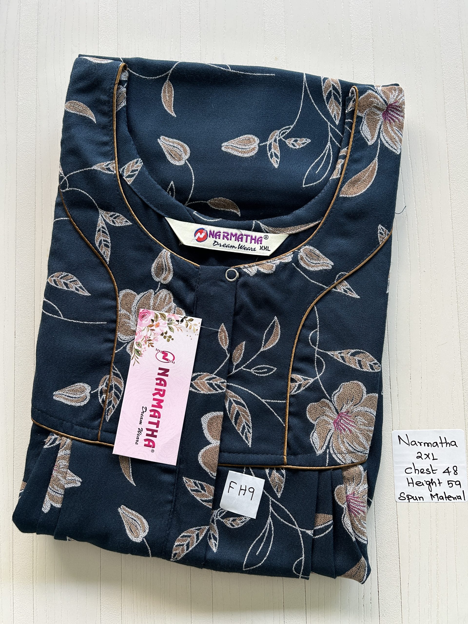 IMG_3716 NS196-Narmadha Pleats Brand Nighty - Image 1