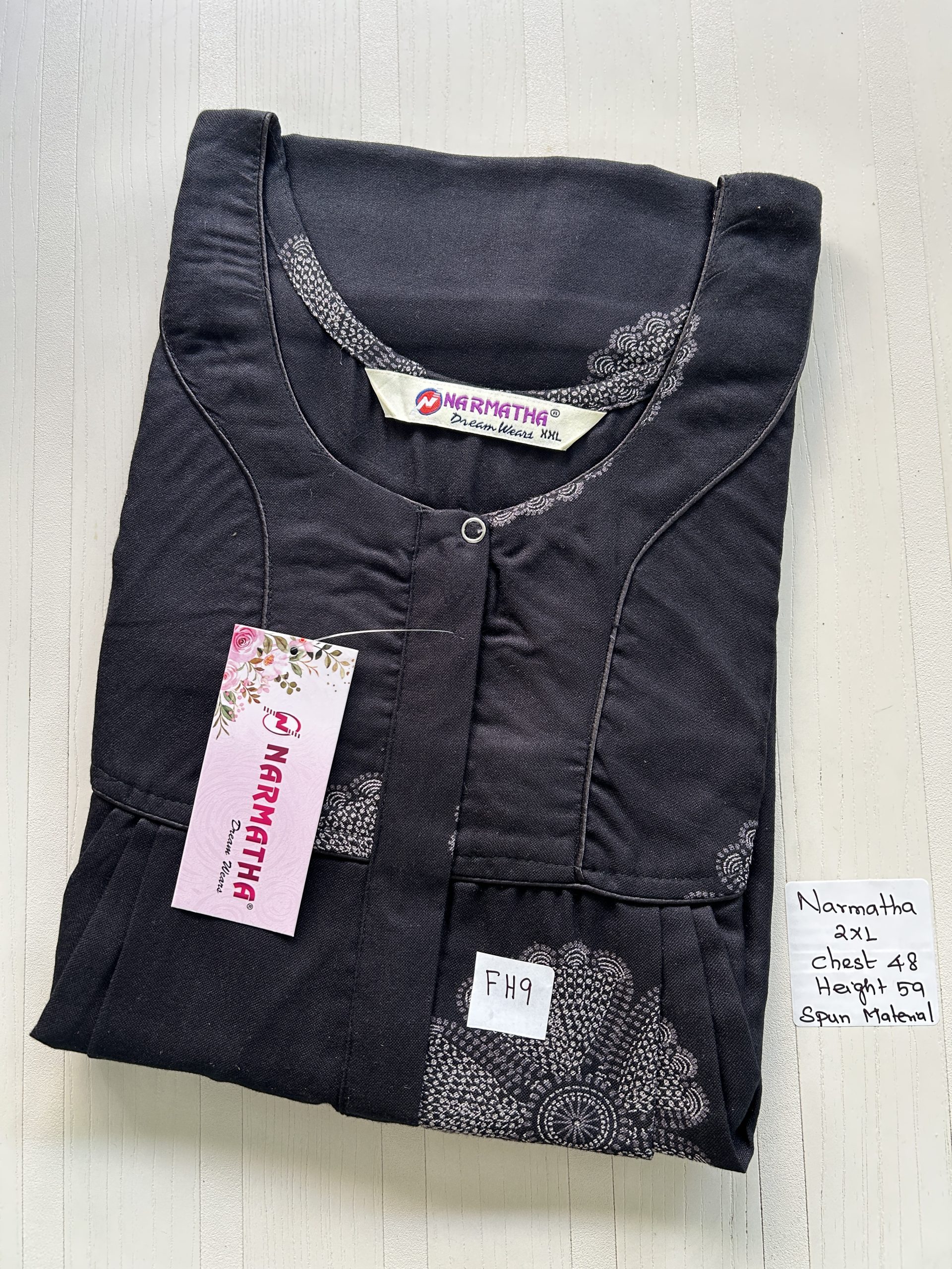 IMG_3728 NS202-Narmadha Pleats Brand Nighty - Image 1