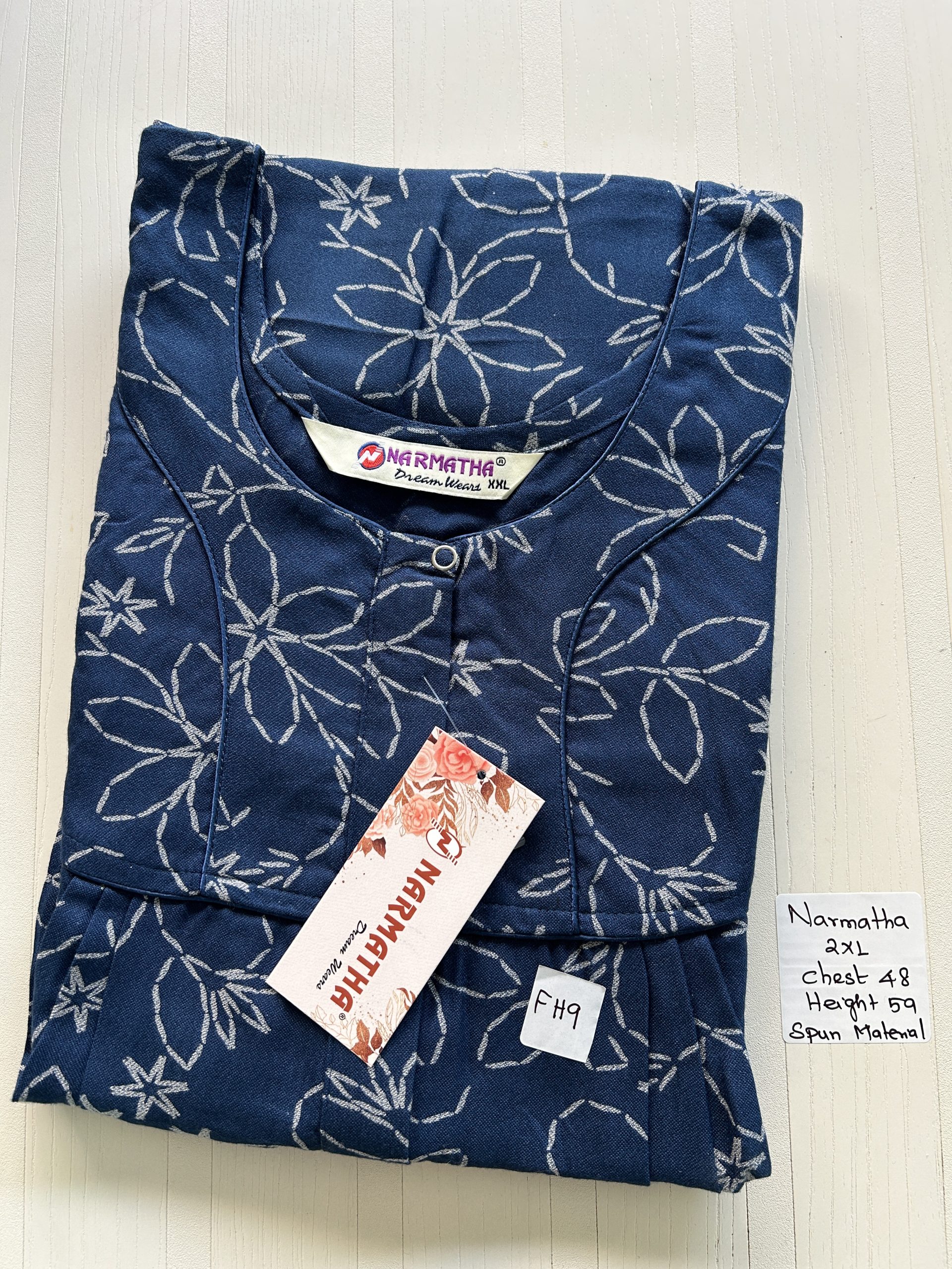 IMG_3734 NS205-Narmadha Pleats Brand Nighty - Image 1