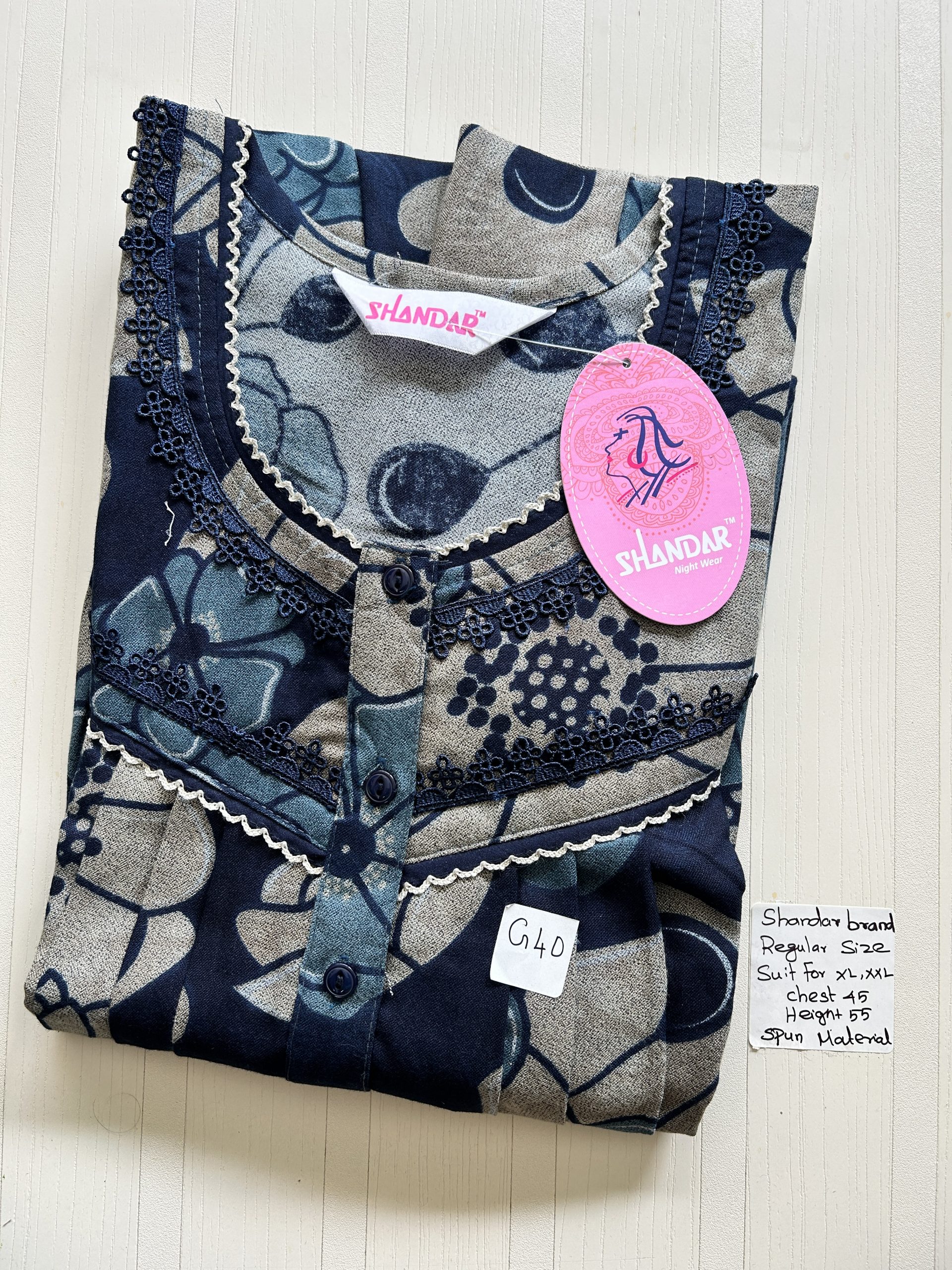 IMG_6738 00ASSF-120-SHANDAR FREE SIZE NIGHTY - Image 1