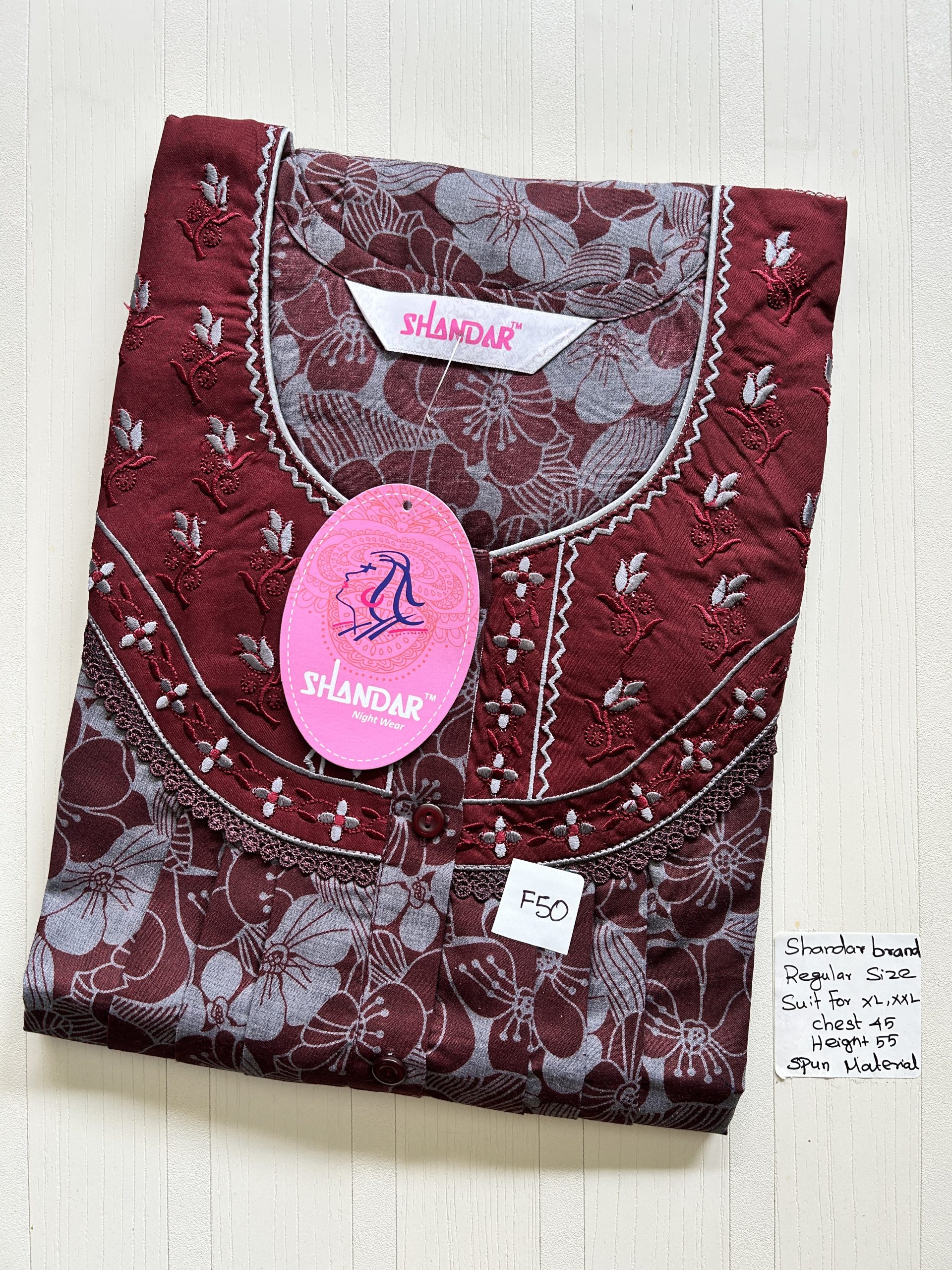 IMG_6761 00ASSF-129-SHANDAR FREE SIZE NIGHTY - Image 1