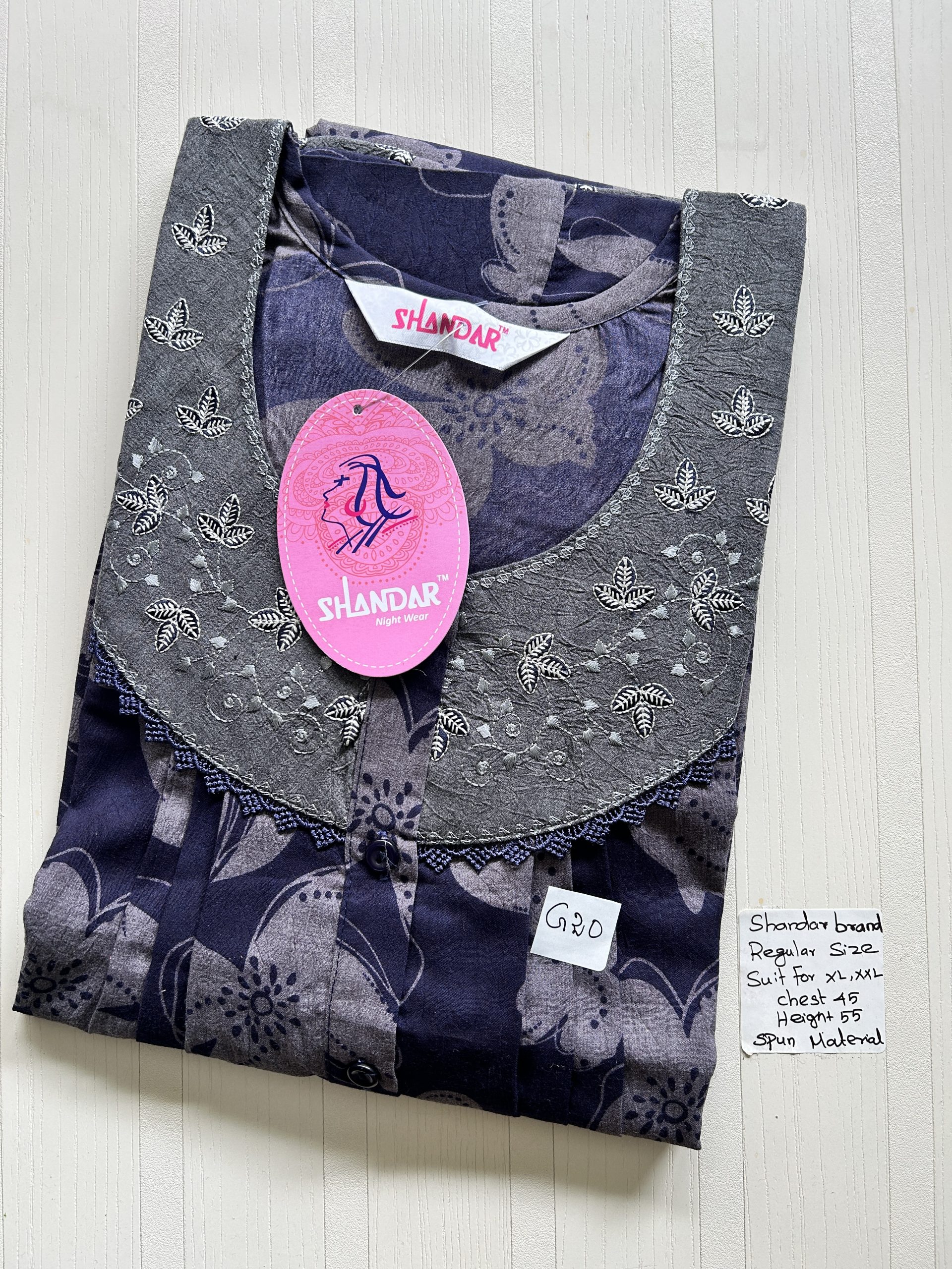 IMG_6776 00ASSF-139-SHANDAR FREE SIZE NIGHTY - Image 1