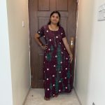 PPCZ103-Peacock Pure Cotton Zip Nighty