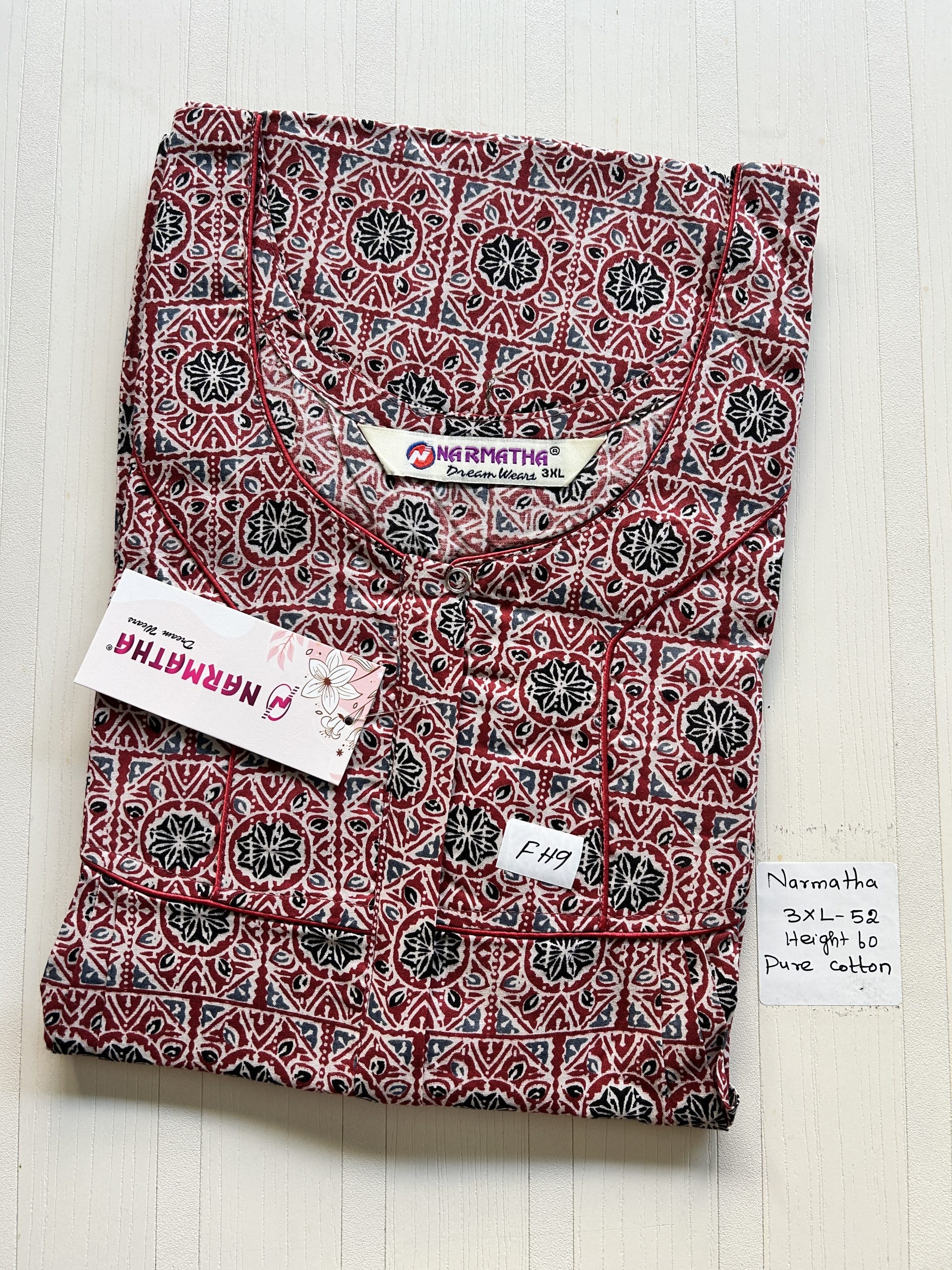 IMG_7884 NS272-Narmadha Pleats Brand Nighty - Image 1