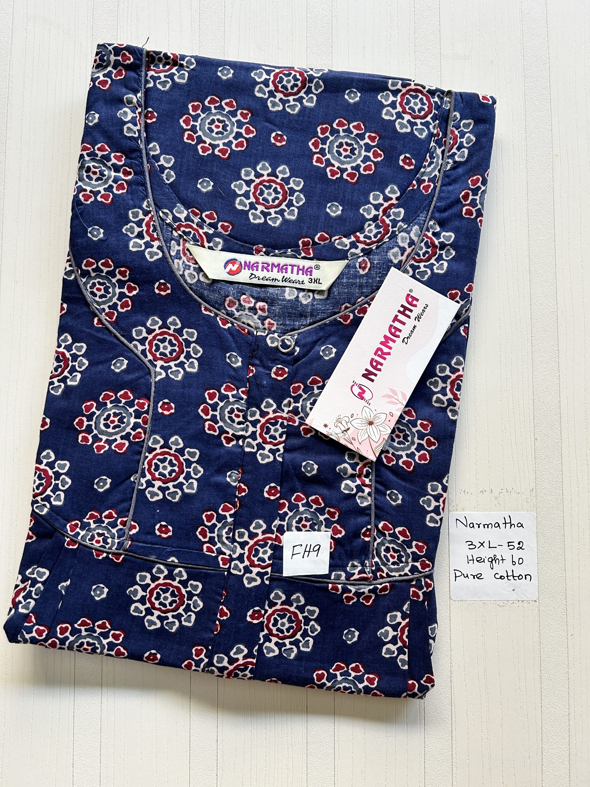 IMG_7895 NS283-Narmadha Pleats Brand Nighty - Image 1