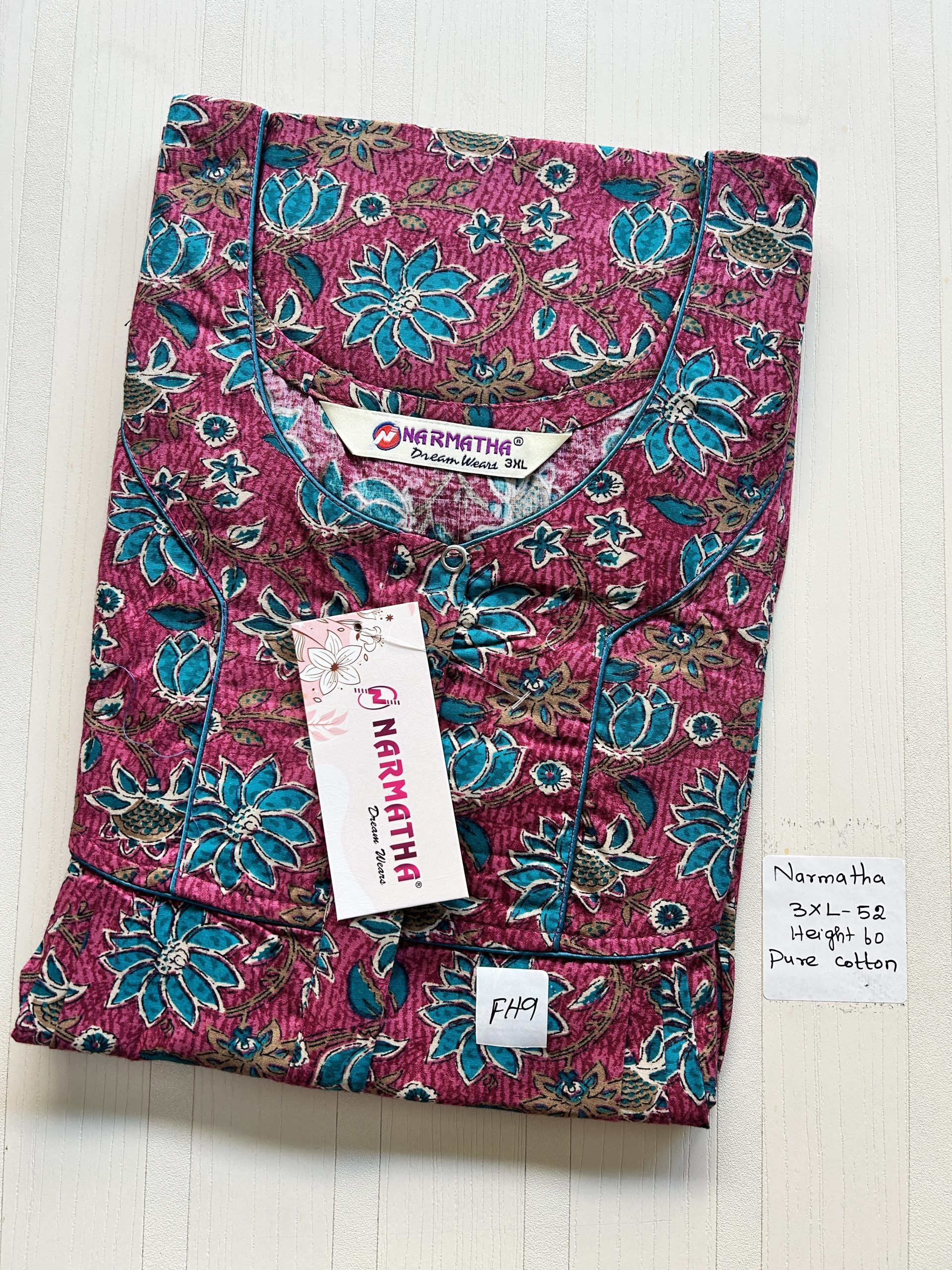 IMG_7900 NS288-Narmadha Pleats Brand Nighty - Image 1