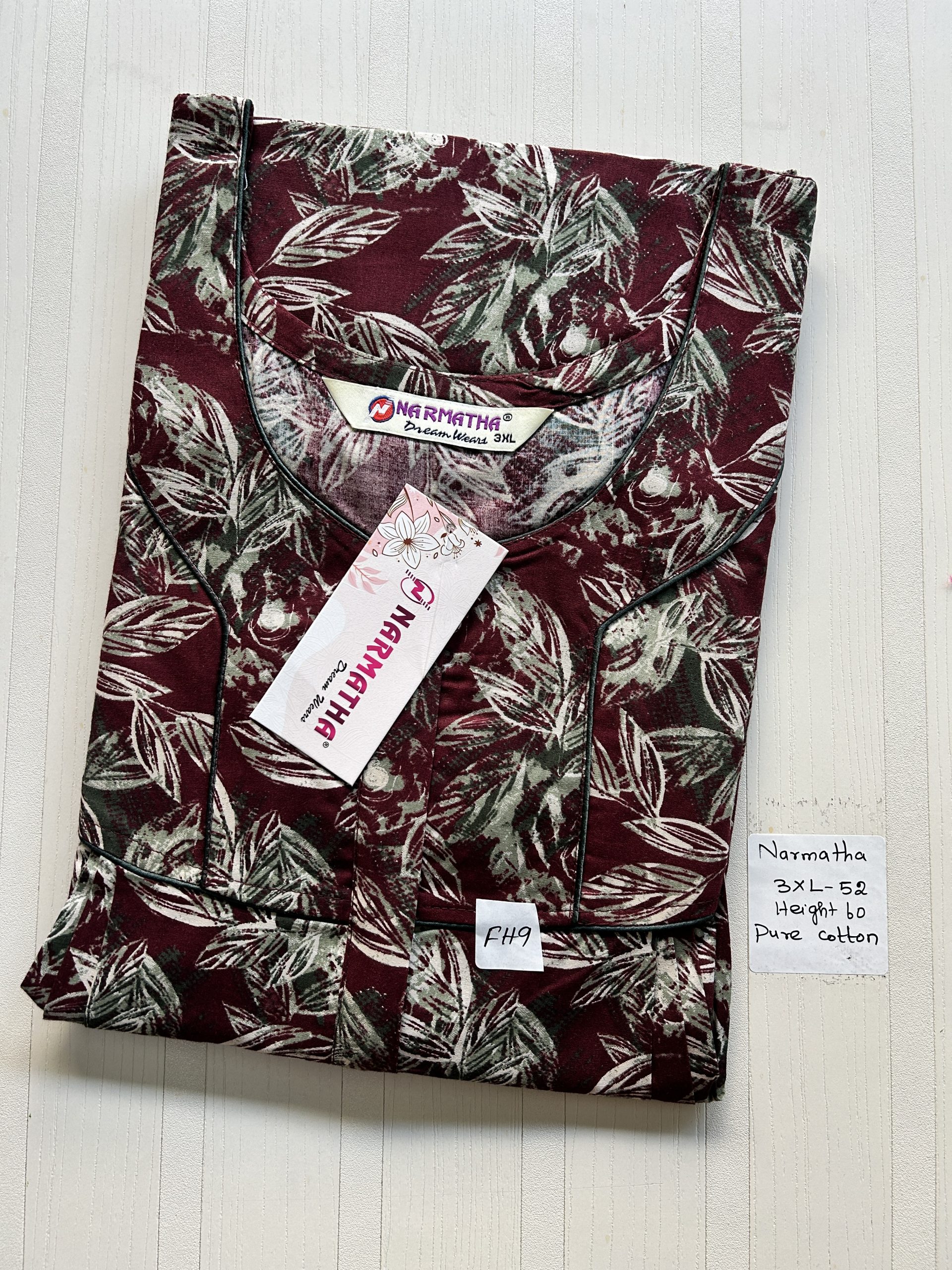 IMG_7905 NS293-Narmadha Pleats Brand Nighty - Image 1